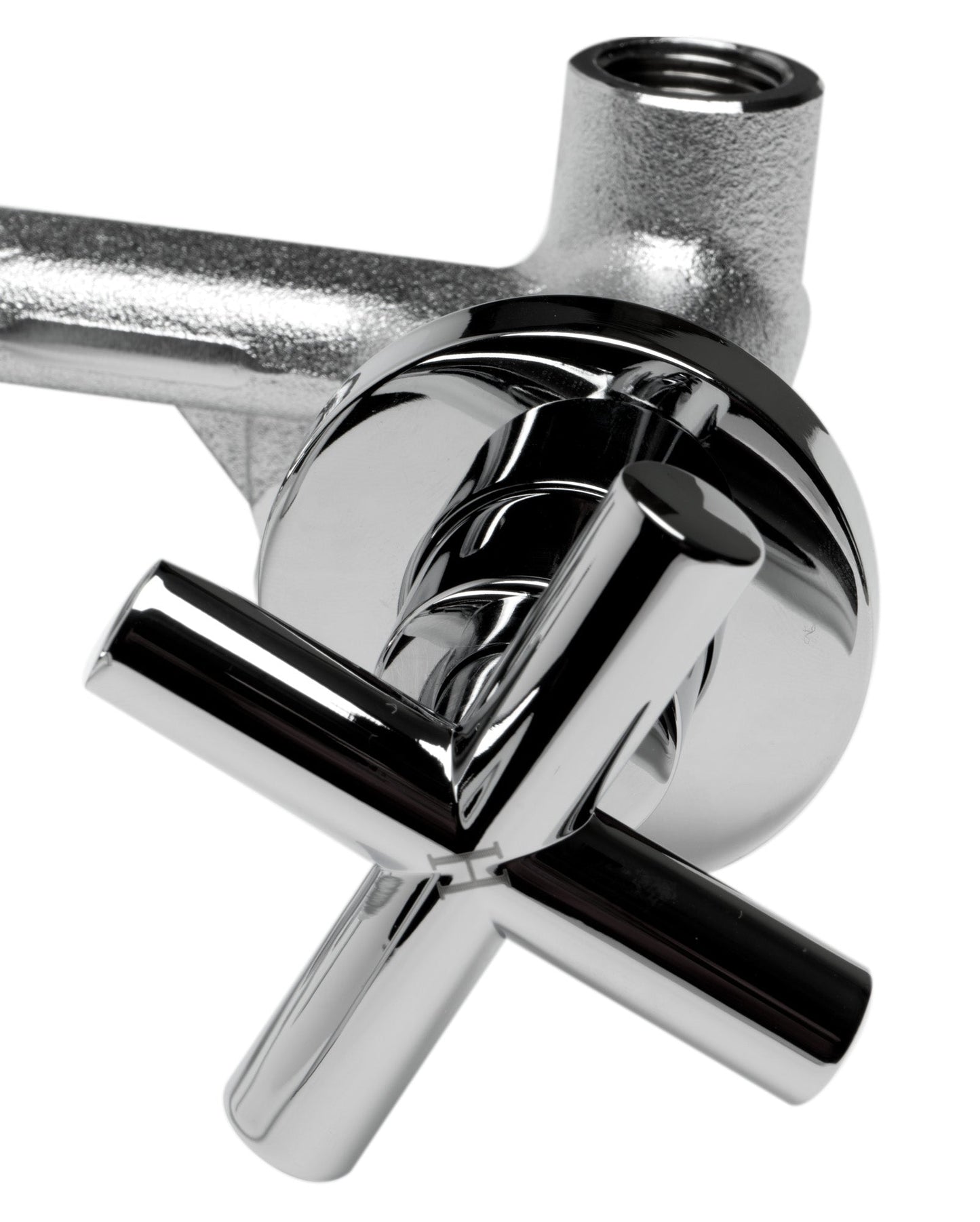 8 Inch Widespread Wall-Mounted Cross Handle Faucet