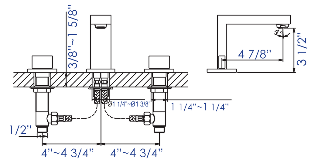 Modern Widespread Bathroom Faucet