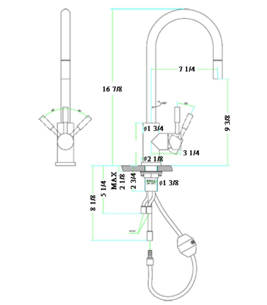 Single Hole Pull Down Stainless Steel Kitchen Faucet