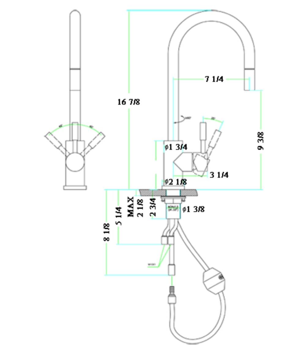 Single Hole Pull Down Stainless Steel Kitchen Faucet