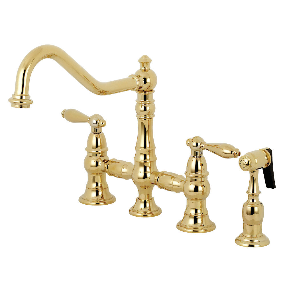 Kingston Brass KS3270ALBS Kitchen Faucet with Side Sprayer