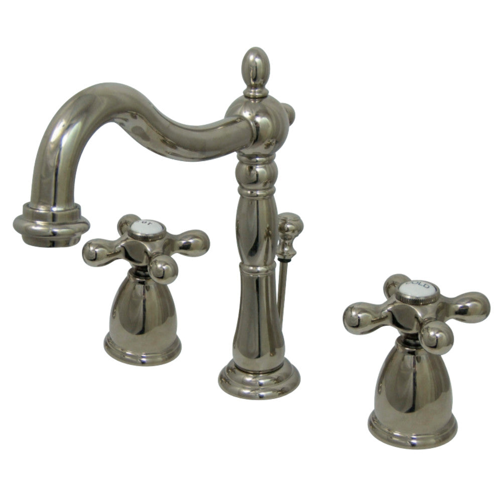 Kingston Brass KB1970AX Heritage Widespread Bathroom Faucet with Brass Pop-Up