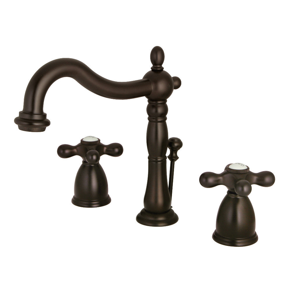 Kingston Brass KB1970AX Heritage Widespread Bathroom Faucet with Brass Pop-Up