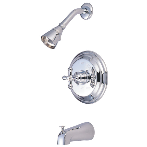 Kingston Brass GKB3631AX Water Saving Restoration Tub and Shower Faucet with Cross Handles