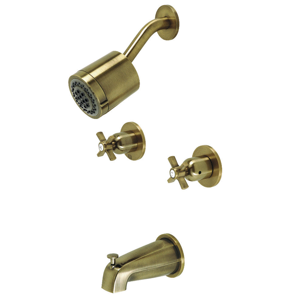 Kingston Brass KBX8143ZX Millennium Two-Handle Tub and Shower Faucet