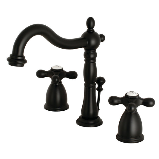 Kingston Brass KB1970AX Heritage Widespread Bathroom Faucet with Brass Pop-Up