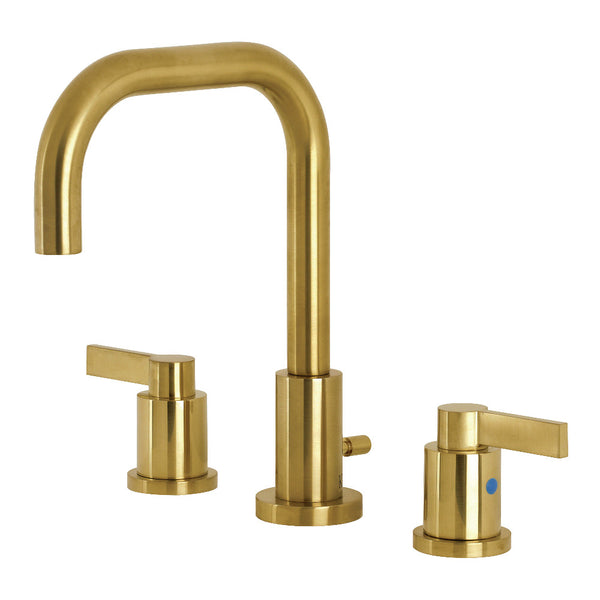 Kingston Brass FSC8933NDL NuvoFusion Widespread Bathroom Faucet with Brass Pop-Up
