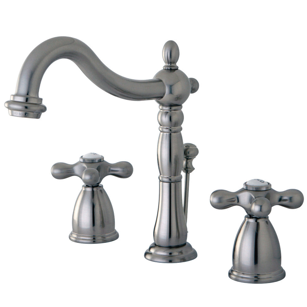 Kingston Brass KB1970AX Heritage Widespread Bathroom Faucet with Brass Pop-Up