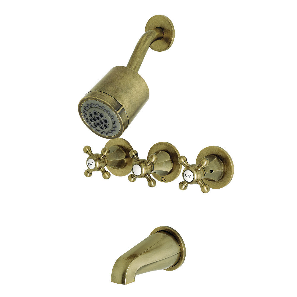 Kingston Brass KBX8133BX Metropolitan Three-Handle Tub and Shower Faucet