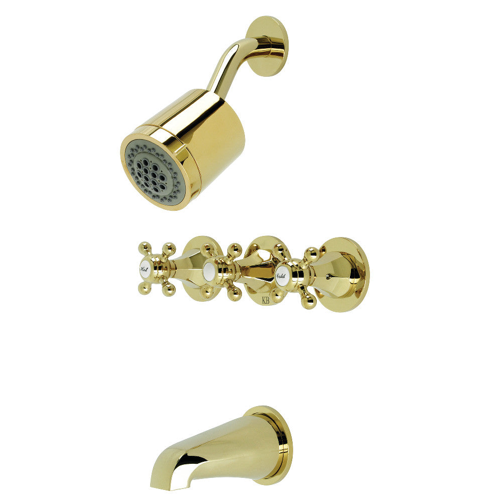 Kingston Brass KBX8133BX Metropolitan Three-Handle Tub and Shower Faucet