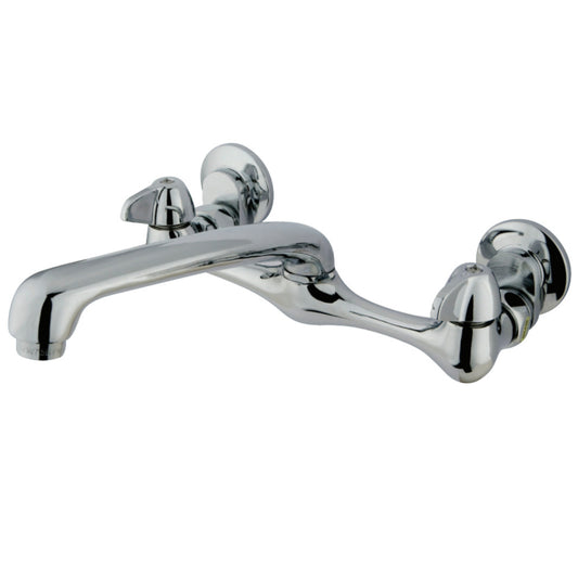 Kingston Brass Proseal 8-Inch Adjustable Centers Wall Mount Kitchen Faucet