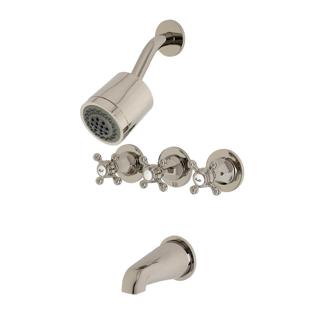 Kingston Brass KBX8133BX Metropolitan Three-Handle Tub and Shower Faucet